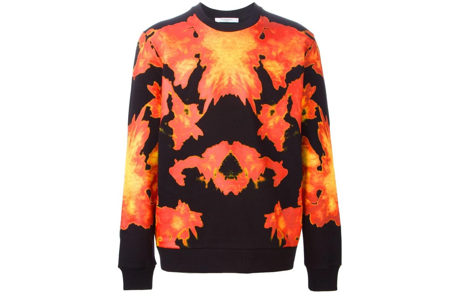 Givenchy SS23 Pattern Crewneck Long Sleeve Sweatshirt Black 15F7309653-800