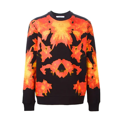 Givenchy SS23 Pattern Crewneck Long Sleeve Sweatshirt Black 15F7309653-800