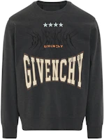 Givenchy SS23 Pattern Logo Print Charcoal Gray Crewneck Long Sleeve Sweatshirt Men BMJ0HA3Y8H-025 Givenchy SS23 Pattern Logo Print Charcoal Gray Crewneck Long Sleeve Sweatshirt Men BMJ0HA3Y8H-025