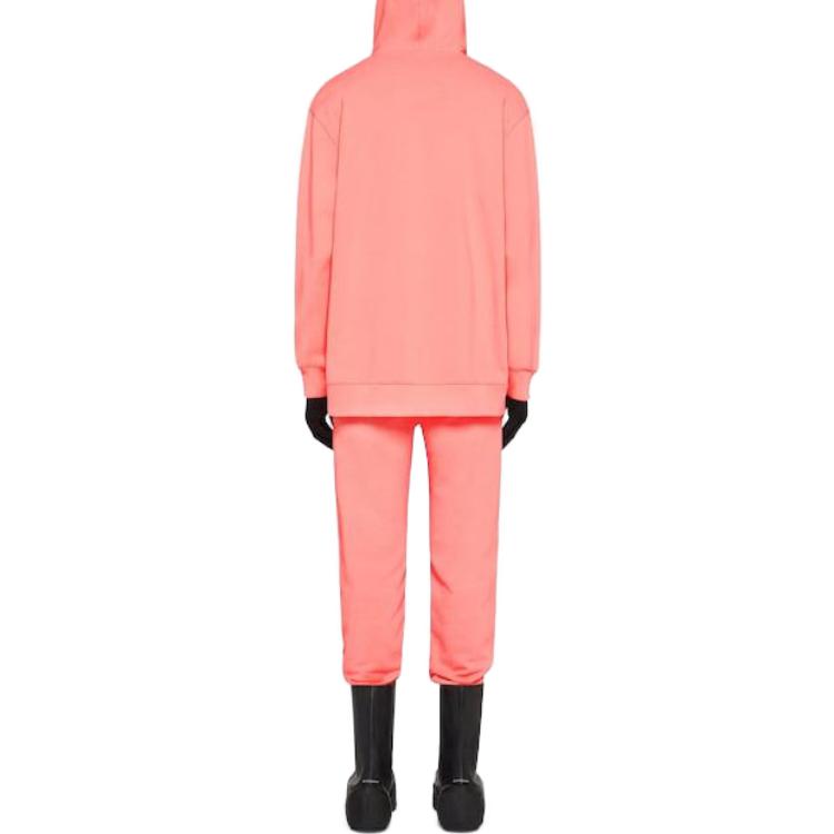 Shop Givenchy SS23 男士粉色字母印花連帽拉鍊外套 BMJ0K63YCB-685