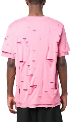 GIVENCHY 粉紅標誌印花破壞風短袖T恤 男款 春夏23款 BM71GL3Y9V-670 Shop GIVENCHY 粉紅標誌印花破壞風短袖T恤 男款 春夏23款 BM71GL3Y9V-670