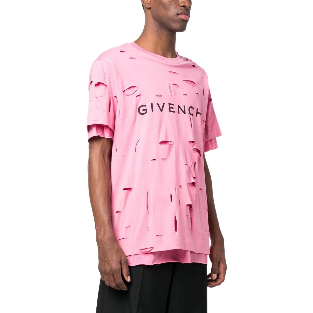 Purchase GIVENCHY 粉紅標誌印花破壞風短袖T恤 男款 春夏23款 BM71GL3Y9V-670