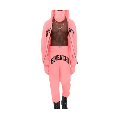 Givenchy SS23 Pink Zip-Up Hoodie with Casual Letter Print GM2022111723