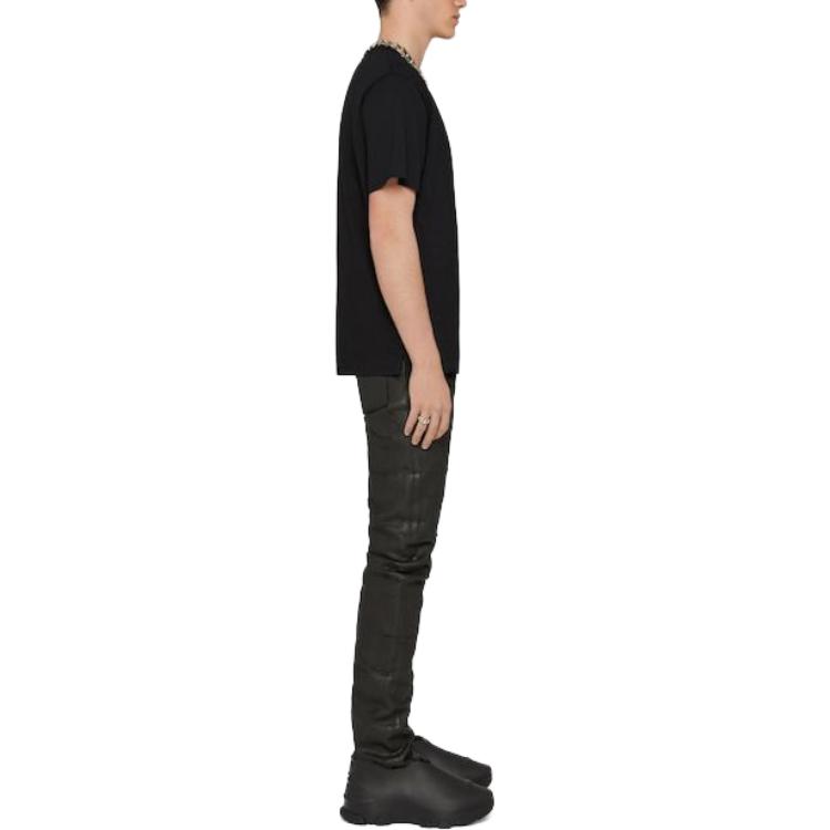 Purchase 지방시 SS23 블랙 라운드넥 반팔 티셔츠 BM716G3YCD-001