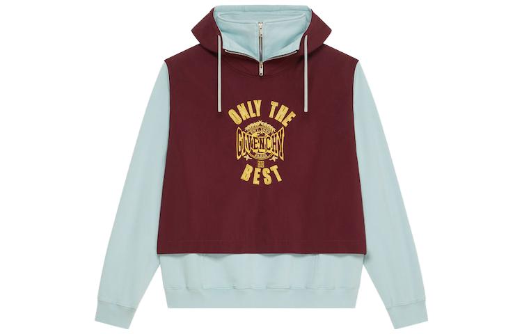 Givenchy SS23 Red Hoodie with Spliced Letter Print BMJ0KQ3YCP-560