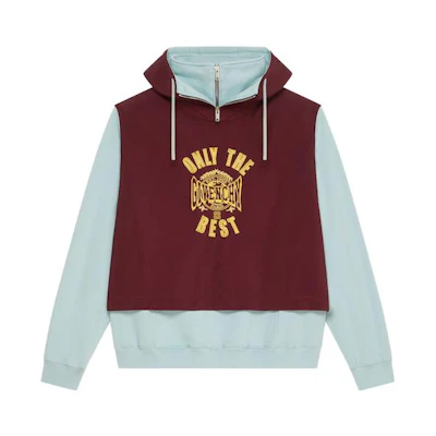Givenchy SS23 Red Hoodie with Spliced Letter Print BMJ0KQ3YCP-560