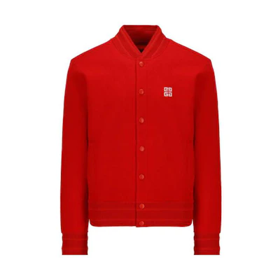 Givenchy SS23 Red Logo Patch Bomber Jacket for Men BM00ZC4YDE-640