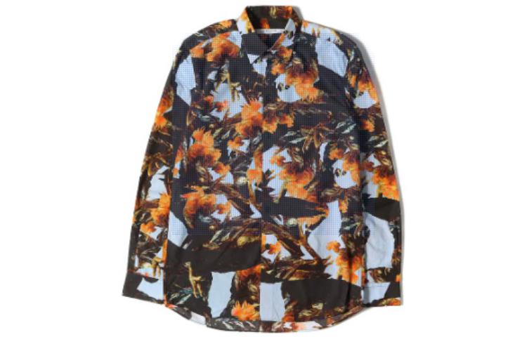 Givenchy SS23 Rooster Print Long Sleeve UV Protection Shirt Multicolor Men 16S6040689-001