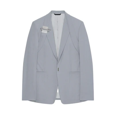 Givenchy SS23 Single Button Solid Color Blazer Jacket Men’s Gray BM30CM14NX-058