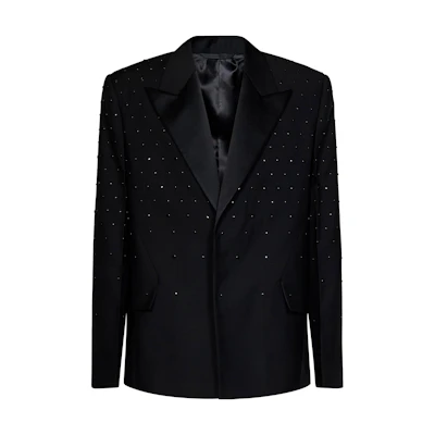Givenchy SS23 Solid Black Collared Jacket BM30DR1YCP-001
