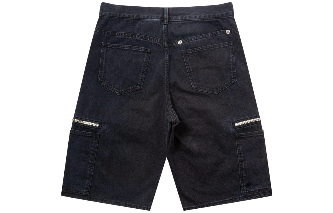 Lookbook 纪梵希 SS23 男士黑色纯色中腰直筒休闲短裤 BM517F5Y58-001