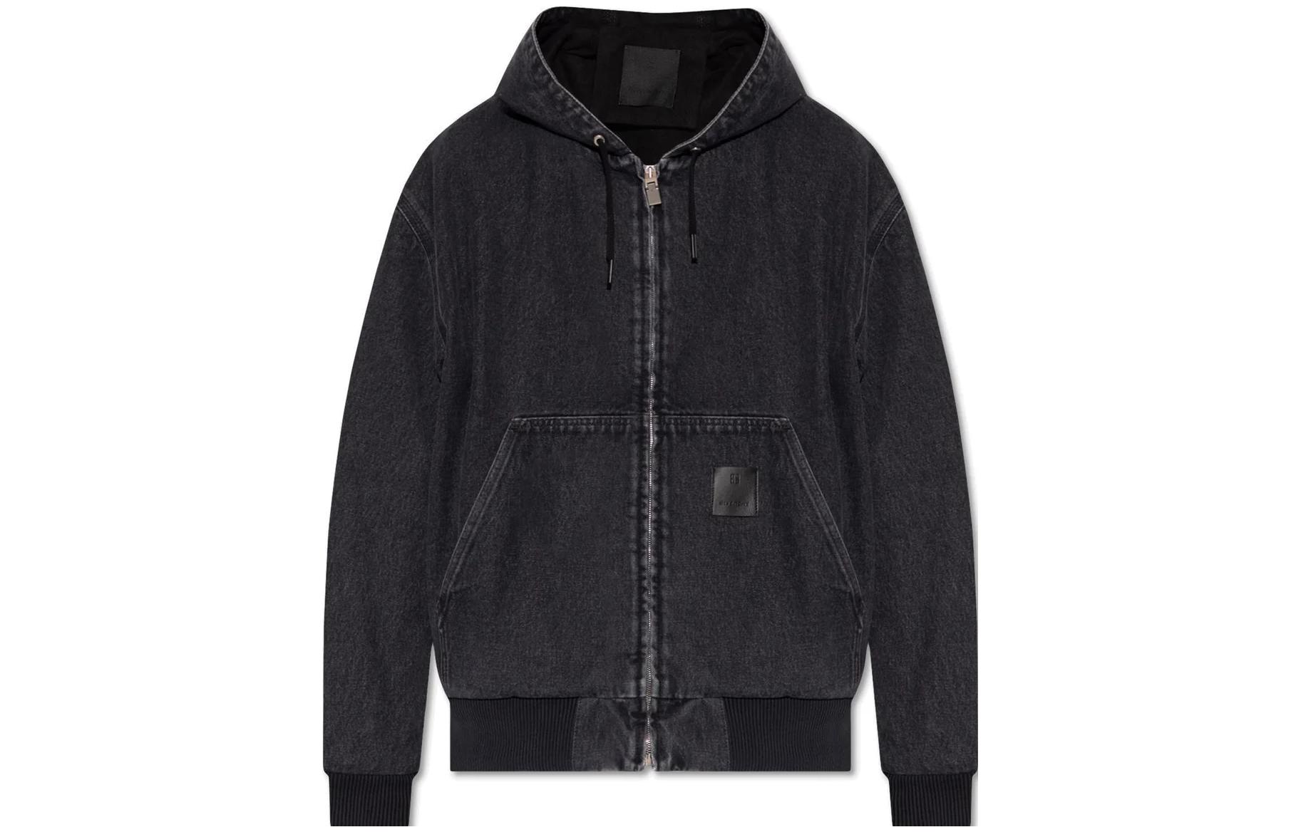 Givenchy SS23 Solid Color Zip-Up Long Sleeve Sweatshirt Black BM011B5Y6P-001