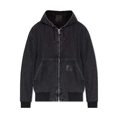 Givenchy SS23 Solid Color Zip-Up Long Sleeve Sweatshirt Black BM011B5Y6P-001