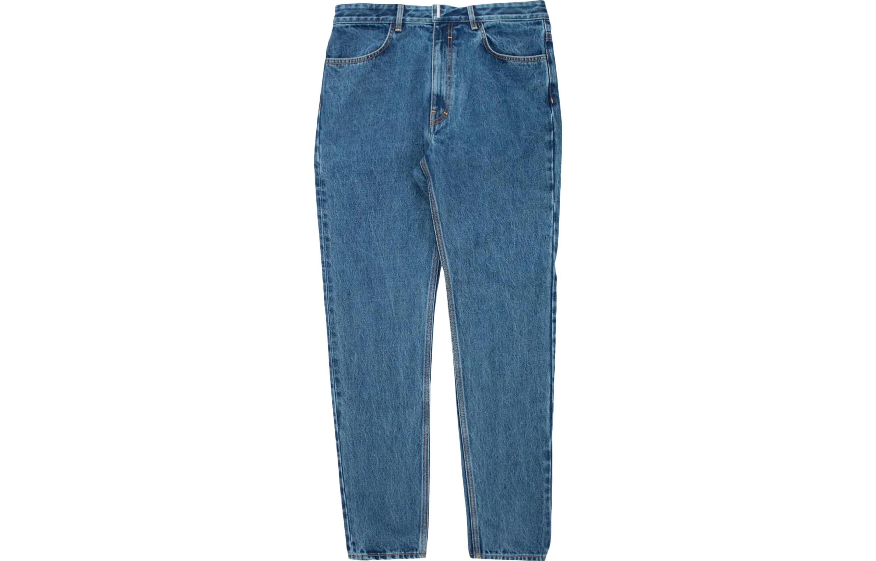 Order Givenchy SS23 Celana Denim Biru Solid Tapered. BM50ST5Y4V-415