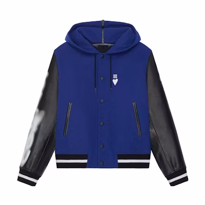 Givenchy SS23 Striped Button-Up Hoodie Jacket - Blue BM011T6Y2P-001