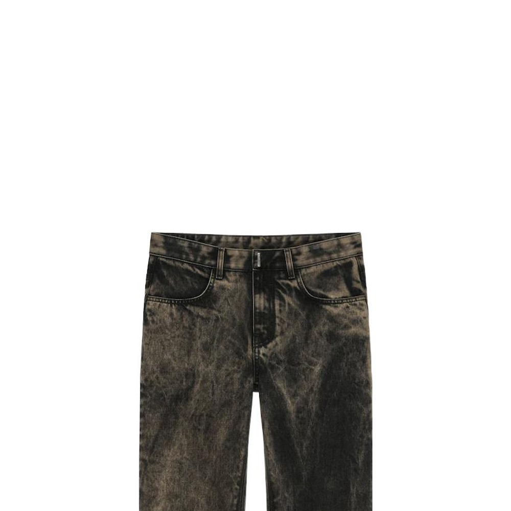 Details for GIVENCHY SS23 Jeans Pria Hitam Pudar Distressed Fit Longgar. BM50UY5Y46-001