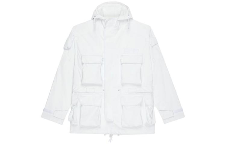 Givenchy SS23 White Solid Zip-Up Hoodie Jacket BMC07912KK-100