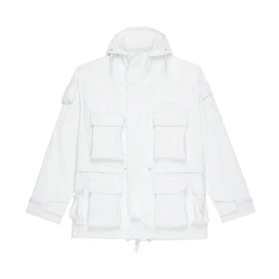Givenchy SS23 White Solid Zip-Up Hoodie Jacket BMC07912KK-100