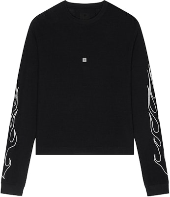 GIVENCHY SS24 Kaos Lengan Panjang Logo Cetak Naga Hitam Api. BM71KP3YJY-001 Lookbook GIVENCHY SS24 Kaos Lengan Panjang Logo Cetak Naga Hitam Api. BM71KP3YJY-001