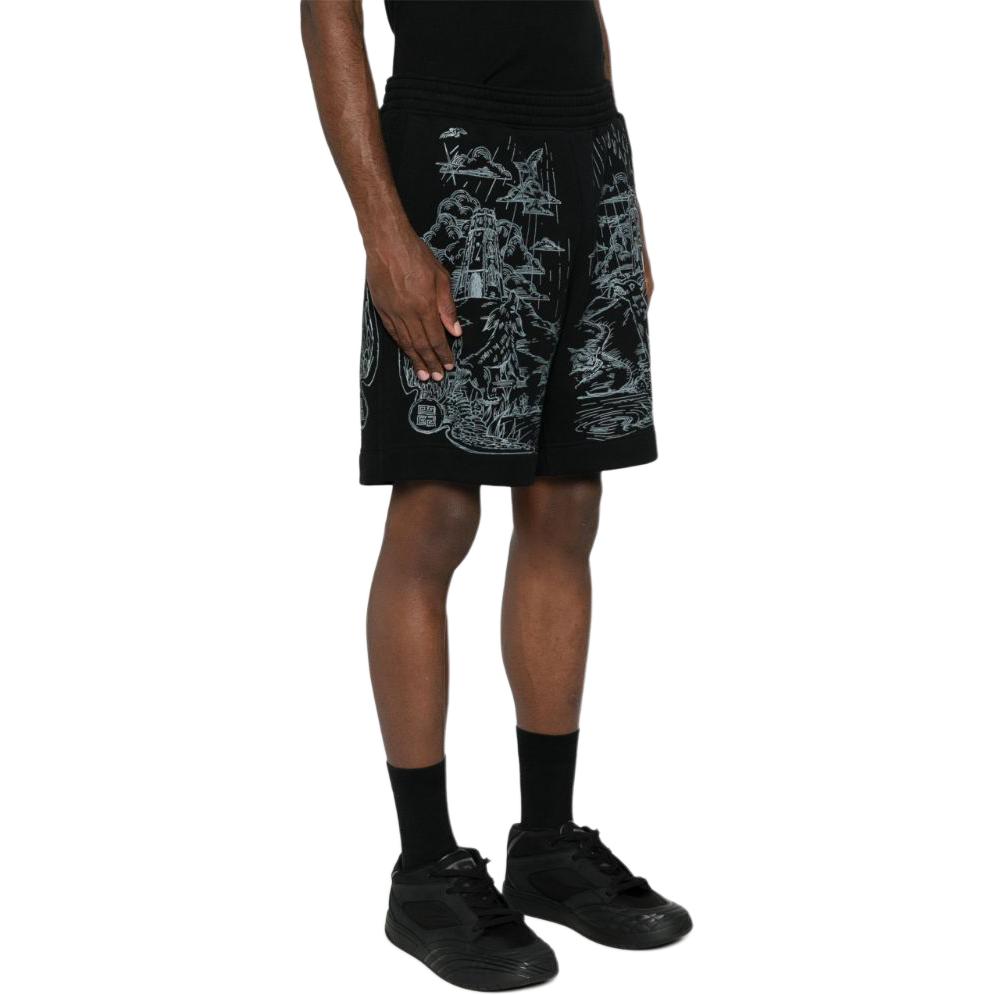 Purchase GIVENCHY SS24 Celana Pendek Santai Hitam Logo Elastis BM515J3YN0