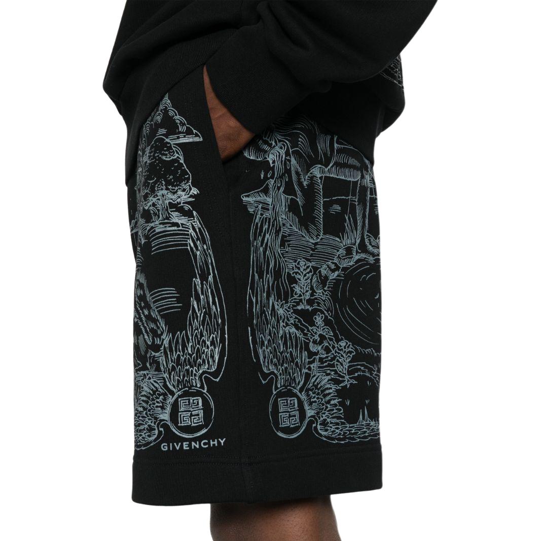 Details for GIVENCHY SS24 Celana Pendek Santai Hitam Logo Elastis BM515J3YN0