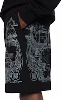Details for GIVENCHY SS24 黑色印字logo鬆緊腰休閒短褲 BM515J3YN0