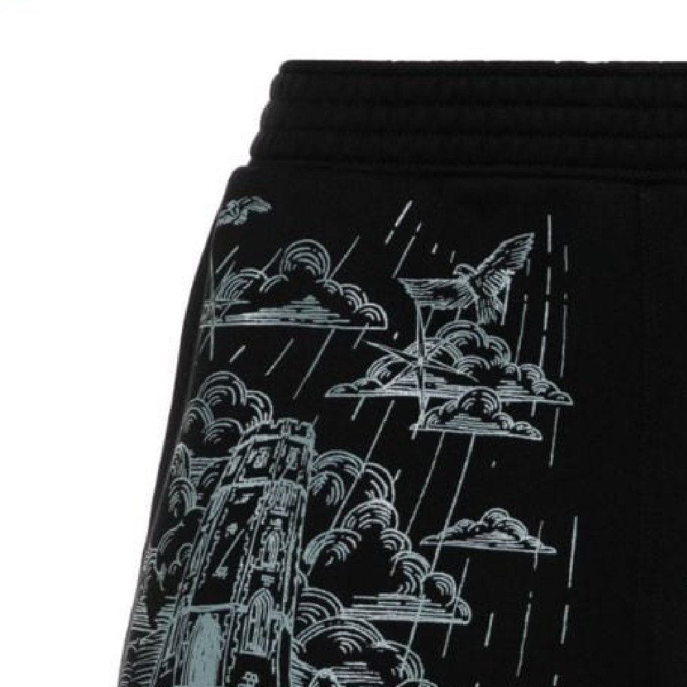 Sizing GIVENCHY SS24 Celana Pendek Santai Hitam Logo Elastis BM515J3YN0