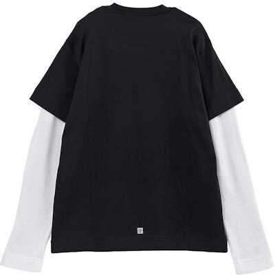 GIVENCHY SS24 黑色標誌印花層次長袖T恤。 BM71G53YHU-001 Lookbook GIVENCHY SS24 黑色標誌印花層次長袖T恤。 BM71G53YHU-001
