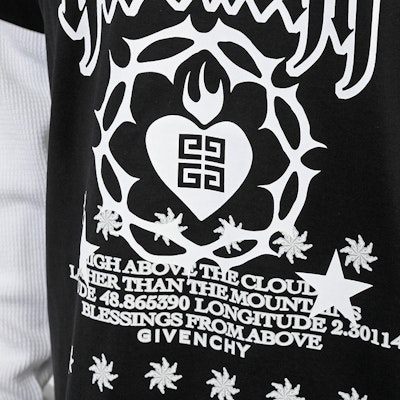 GIVENCHY SS24 黑色標誌印花層次長袖T恤。 BM71G53YHU-001 Shop GIVENCHY SS24 黑色標誌印花層次長袖T恤。 BM71G53YHU-001