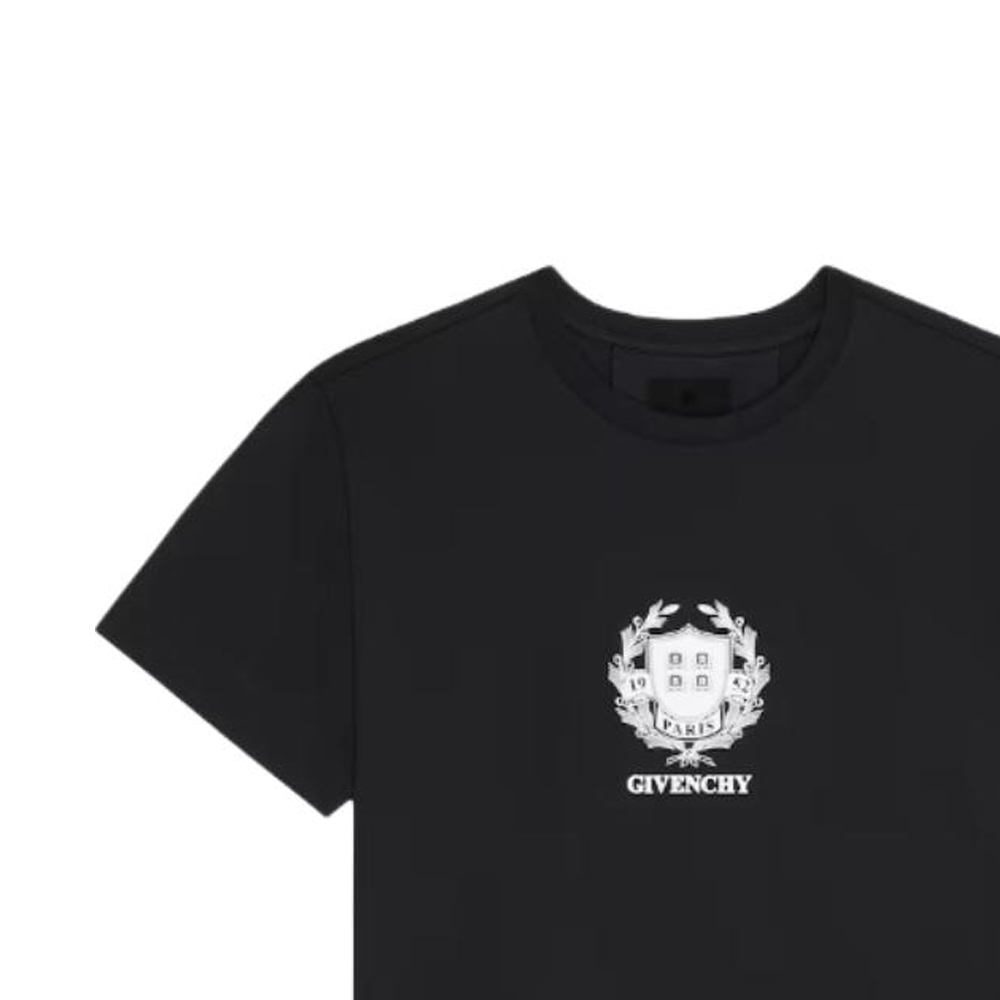 Purchase 紀梵希 SS24 黑色Logo印花短袖T恤 BM71JA3YM9-001