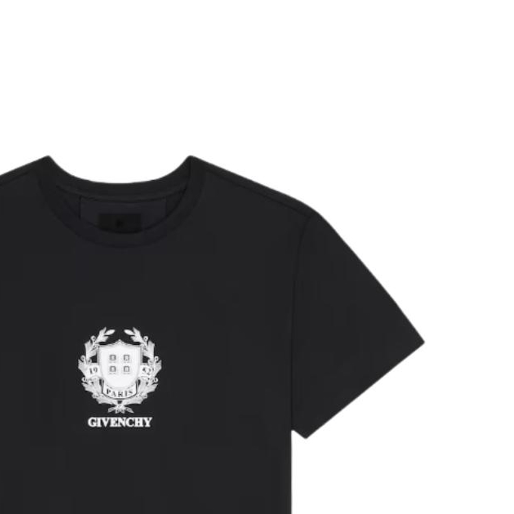 Sizing 紀梵希 SS24 黑色Logo印花短袖T恤 BM71JA3YM9-001