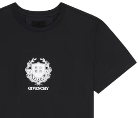 紀梵希 SS24 黑色Logo印花短袖T恤 BM71JA3YM9-001 Sizing 紀梵希 SS24 黑色Logo印花短袖T恤 BM71JA3YM9-001