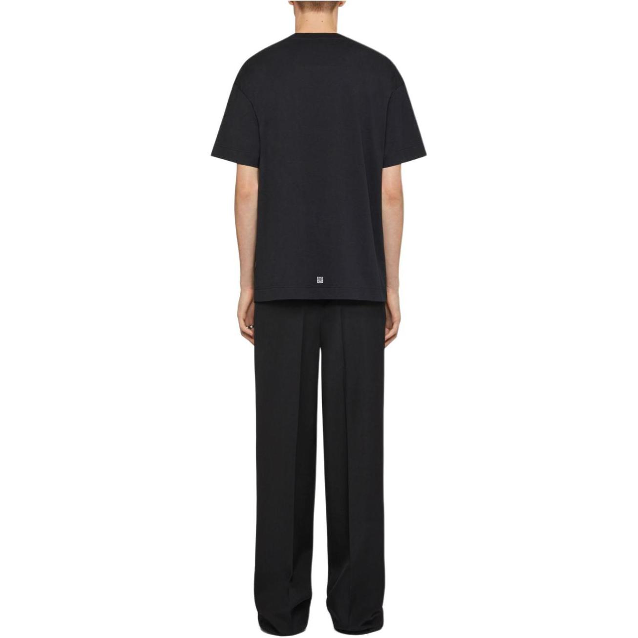 GIVENCHY SS24  Black Short Sleeve T-Shirt with Logo Print. BM716N3YLW-001 圖 4