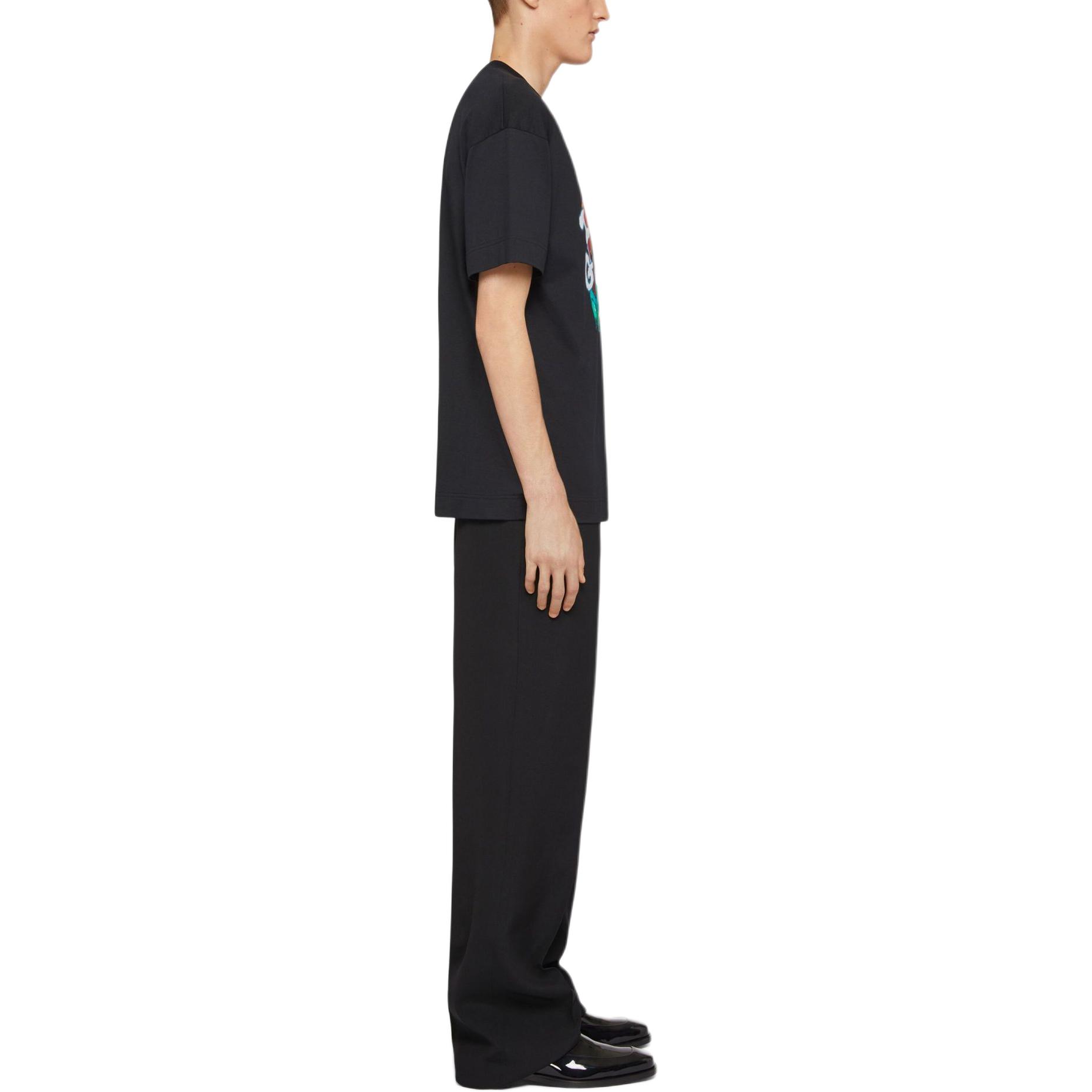 GIVENCHY SS24  Black Short Sleeve T-Shirt with Logo Print. BM716N3YLW-001 圖 5