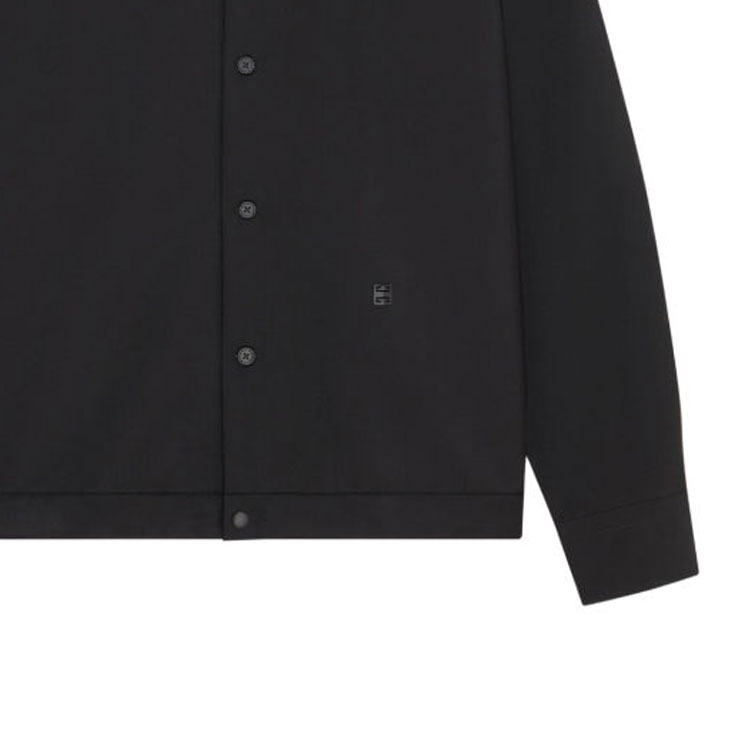 Details for 지방시 SS24 블랙 로고 싱글브레스트 롱 슬리브 재킷 BM6107100H-001