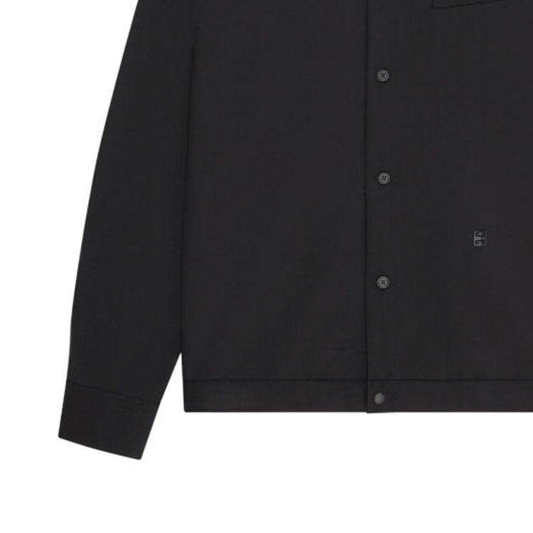 Sizing 지방시 SS24 블랙 로고 싱글브레스트 롱 슬리브 재킷 BM6107100H-001