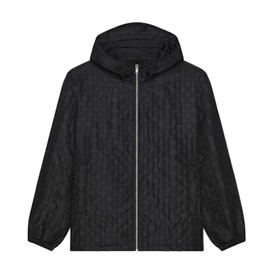 GIVENCHY SS24 Black Solid Color Zip-Up Hoodie Jacket. BM011315TF-001