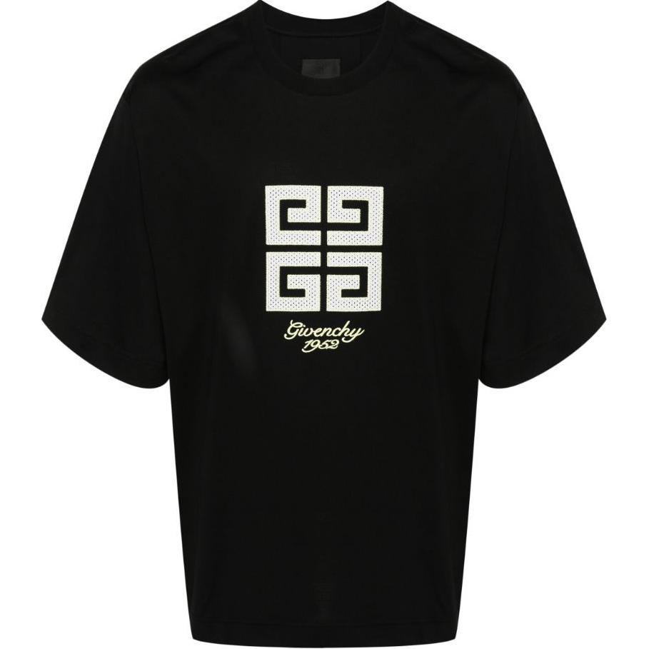 Order Givenchy SS24  Black T-Shirt with Embroidered Logo. BM712H3YMV-001