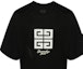 Sizing Givenchy SS24 Black T-Shirt with Embroidered Logo. BM712H3YMV-001