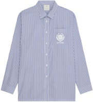 GIVENCHY SS24 Blue Striped Long Sleeve Button-Up Shirt. BM61001YFS-400 GIVENCHY SS24 Blue Striped Long Sleeve Button-Up Shirt. BM61001YFS-400