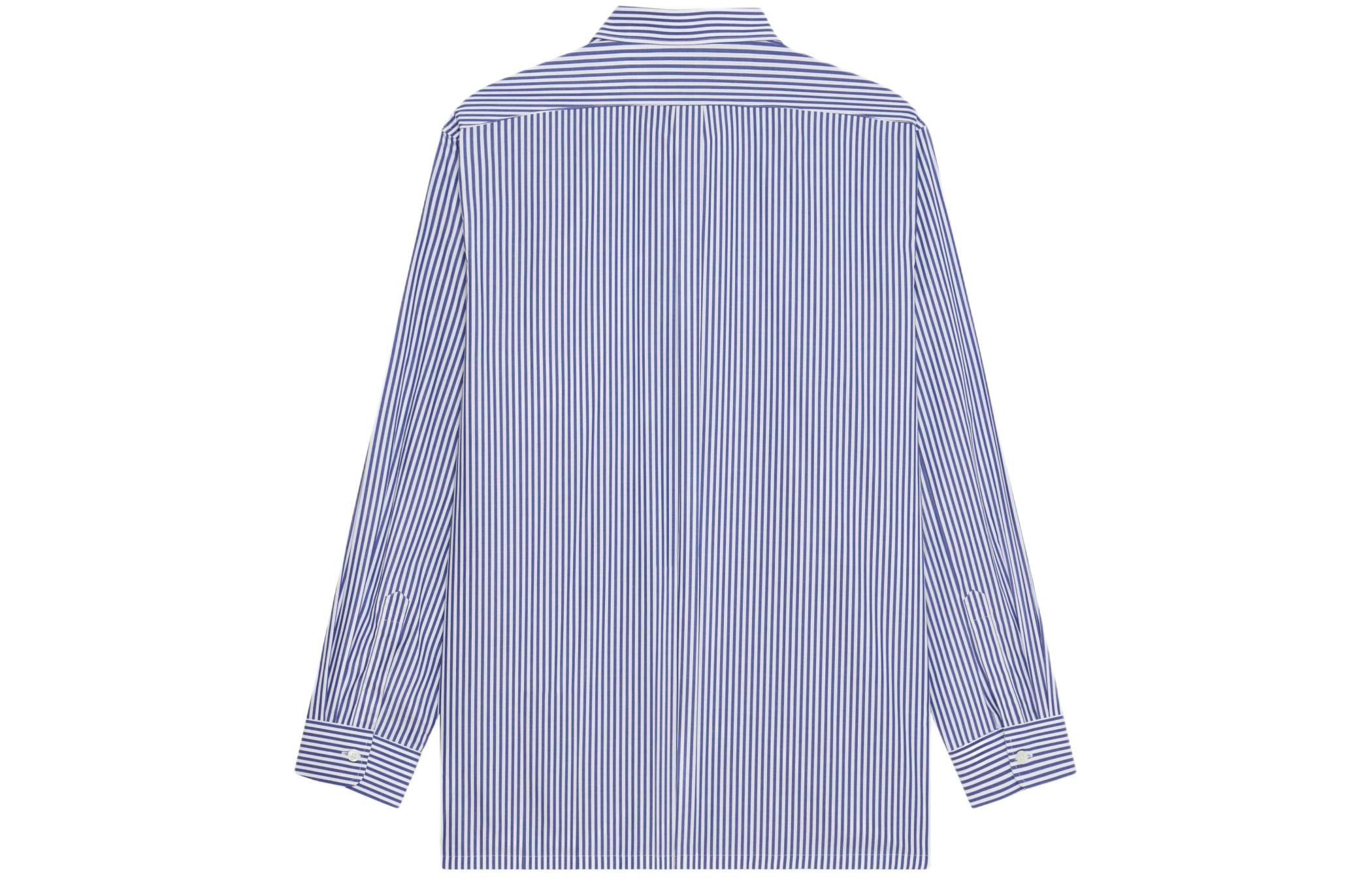 Lookbook Kemeja Lengan Panjang Bergaris Biru GIVENCHY SS24. BM61001YFS-400