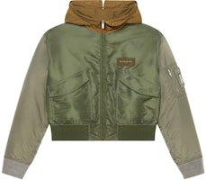 GIVENCHY SS24 Colorblock Zip-Up Hoodie Jacket Green BM01721YFG-306 GIVENCHY SS24 Colorblock Zip-Up Hoodie Jacket Green BM01721YFG-306