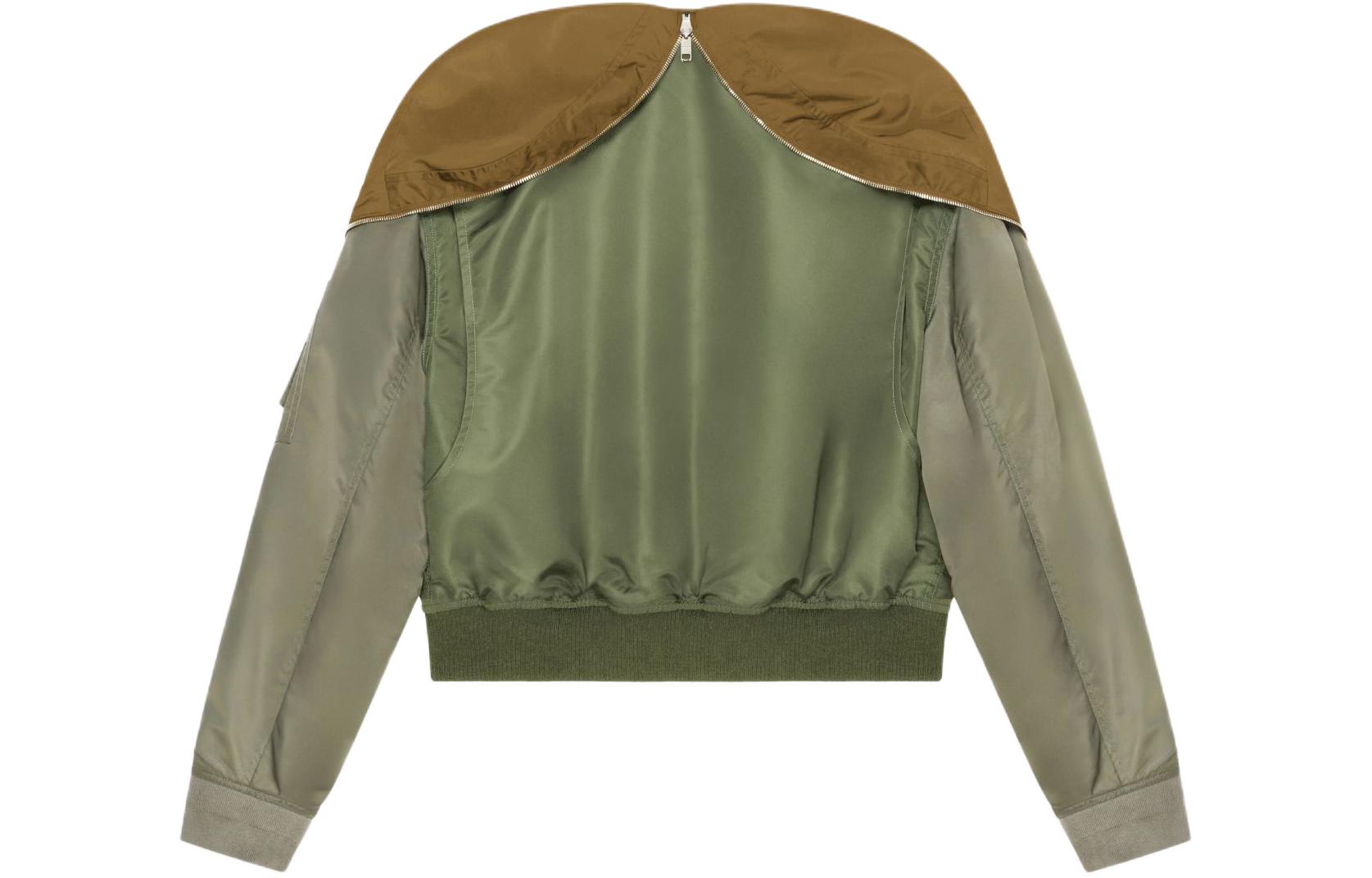 Lookbook ジバンシィ SS24 カラーブロック ジップアップ フーディージャケット グリーン BM01721YFG-306