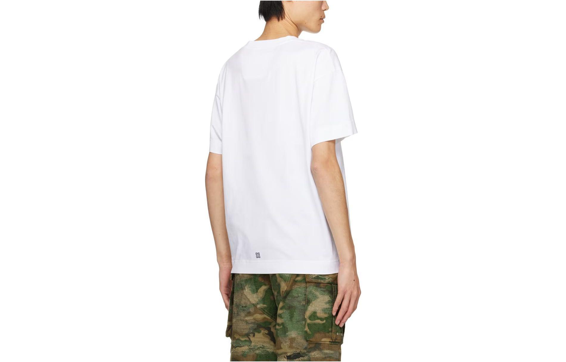 GIVENCHY SS24  Graphic Printed Crewneck Short Sleeve T-Shirt - White BM71JB3YJY-100 圖 3