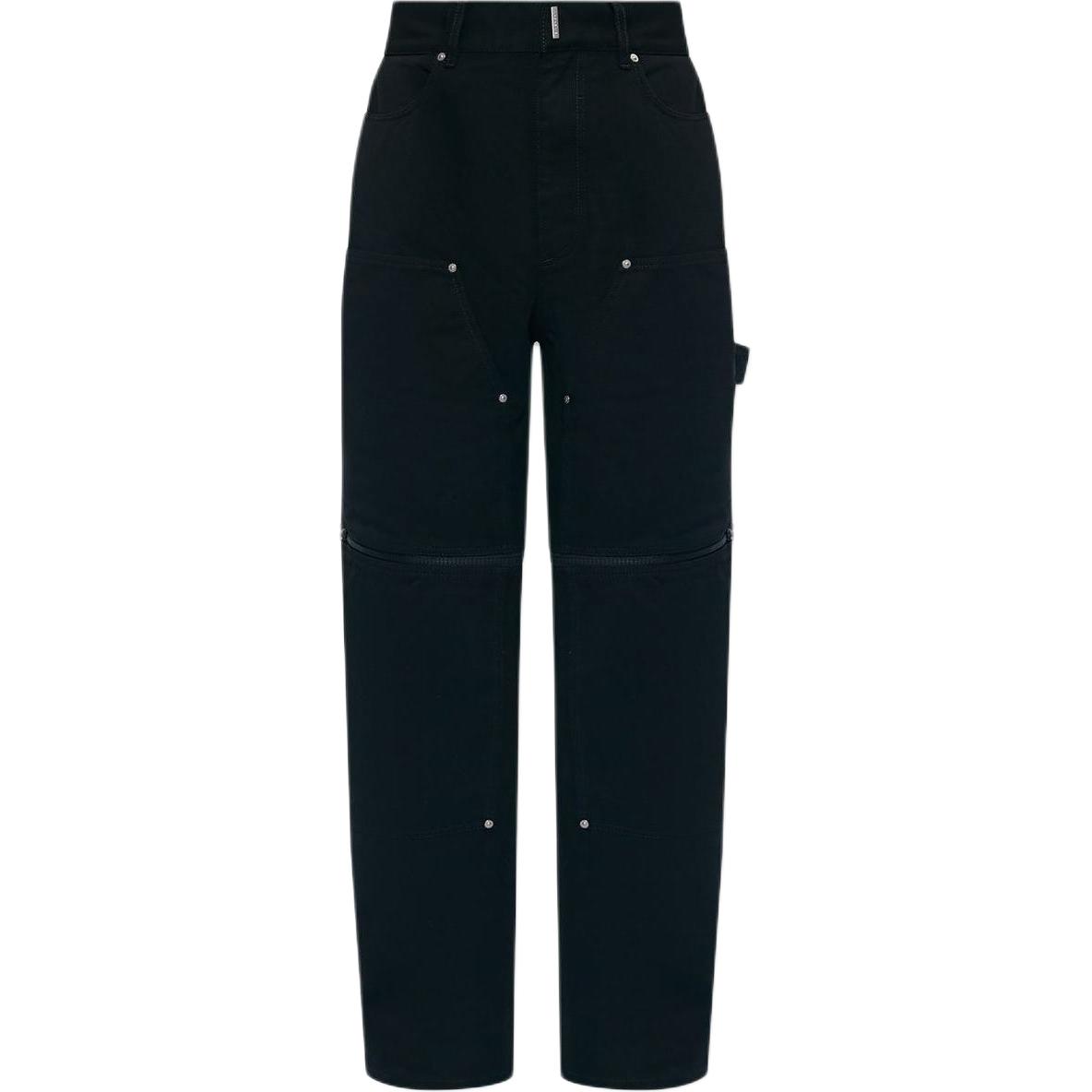 Givenchy SS24  High-Waisted Loose Wide-Leg Jeans Black BM51BJ50KK-001