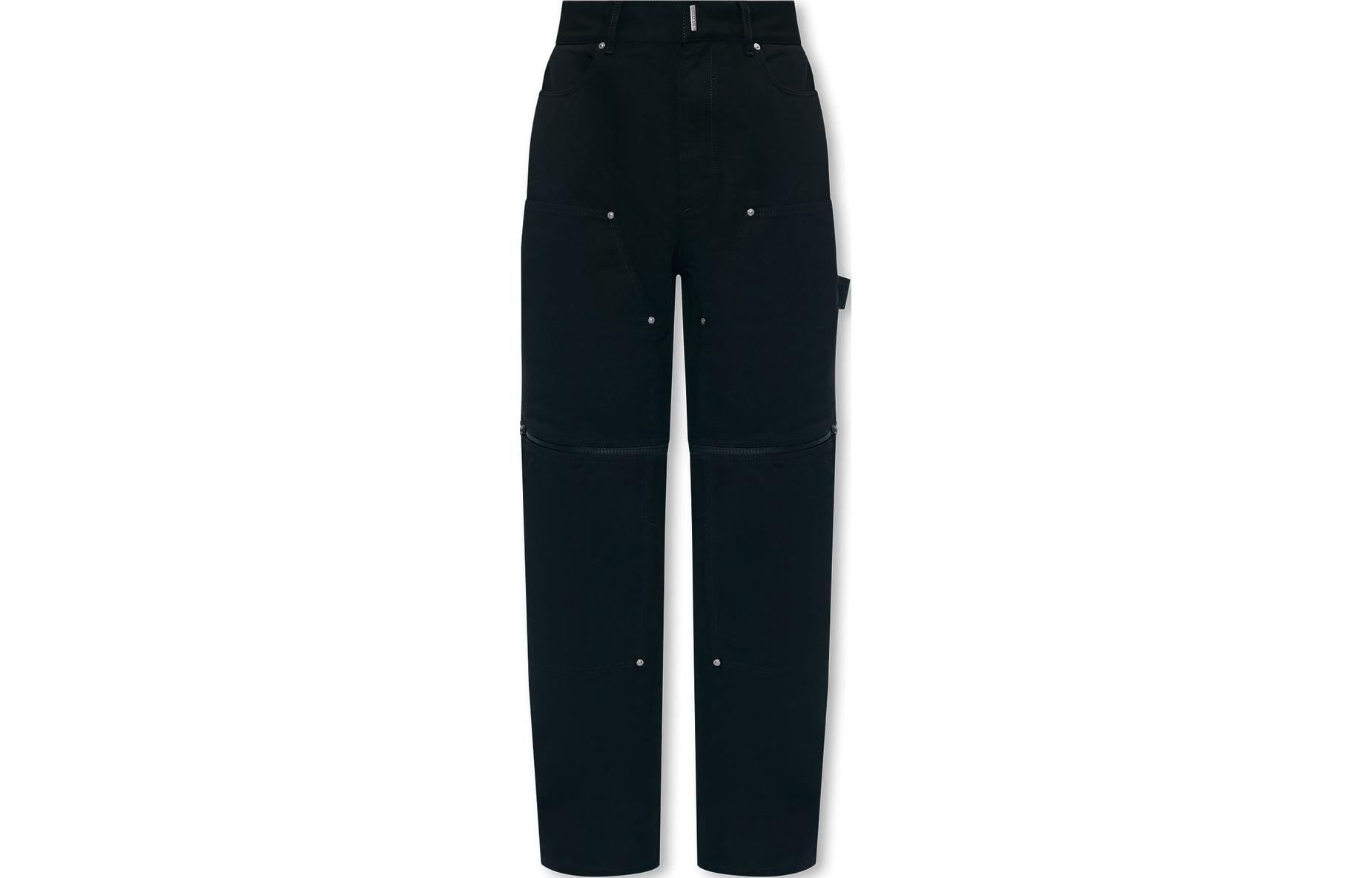 Order Givenchy SS24 Celana Jeans High-Waisted Loose Wide-Leg Hitam. BM51BJ50KK-001