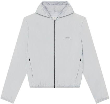 ジバンシィ SS24 ライトブルー リフレクティブ スリムフィット ジップフーディージャケット BM016R15D8-452 Buy ジバンシィ SS24 ライトブルー リフレクティブ スリムフィット ジップフーディージャケット BM016R15D8-452