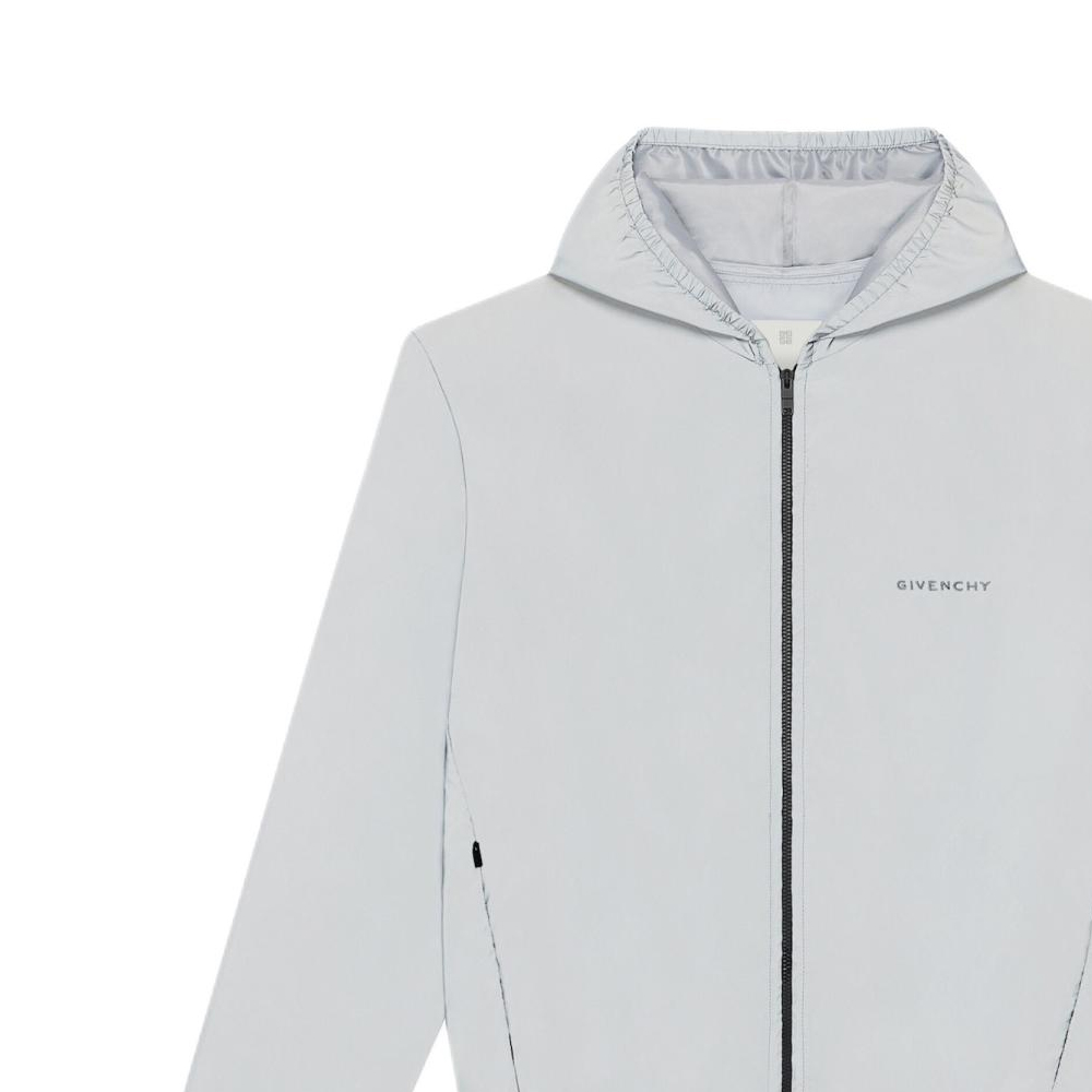 Sizing ジバンシィ SS24 ライトブルー リフレクティブ スリムフィット ジップフーディージャケット BM016R15D8-452