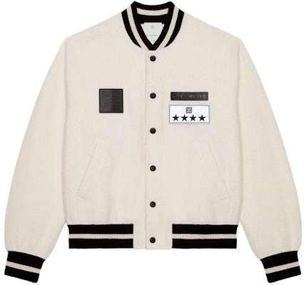 GIVENCHY SS24 條紋飾邊徽標外套米白色 BM015N15C3-100 Order GIVENCHY SS24 條紋飾邊徽標外套米白色 BM015N15C3-100