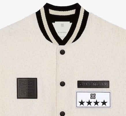 GIVENCHY SS24 條紋飾邊徽標外套米白色 BM015N15C3-100 Lookbook GIVENCHY SS24 條紋飾邊徽標外套米白色 BM015N15C3-100